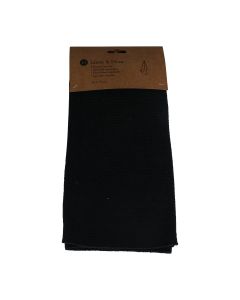 Knitted towel black 50x70cm 