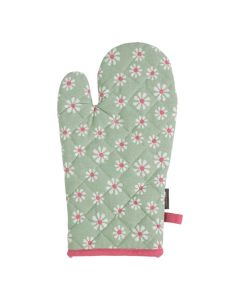 Daisy flowers Oven Mitt green 18x33cm 