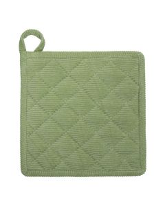 Corduroy pannenlap groen 20x20cm