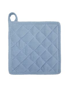 Corduroy pannenlap blauw  20x20cm