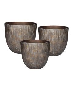 Pot Set/3 Brass Brons