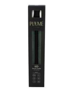 Kerze Set/2 Dinner Lumina1 Rc Forest Green