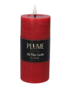Kerze Pillar Lumina Touch Rot Large