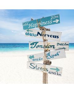 Hapiness Quadre à l’extérieur photo imprimée 75x75x2,5cm 