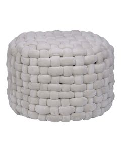 pouf weave grey 58x58x39cm