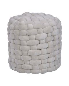 poef weave grijs 41x41x40cm