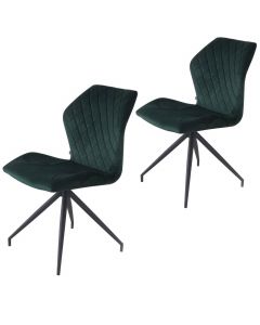 Dining room chairs Velvet and Bouclé  Rocky - Green