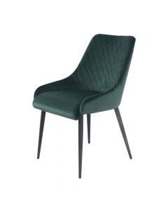 Dining room chairs Velvet Velvet Bella - Velvet dark green
