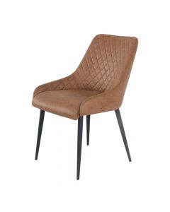Dining room chair Vegan leather Bella - Cognac