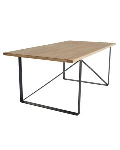 Dining table 200x100 cm Recycled elm wood Manhattan Bridge