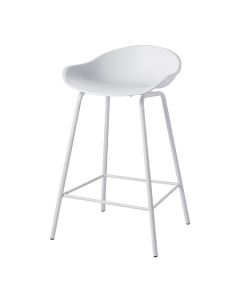 Bar stool 65 cm Metal Plastic Romeo Duo White Black