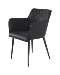 Dining room chair leather look artificial leather rose - vegan leather black