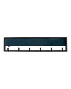 Wall coat coaty metal with velvet or leather look - velvet blue, 80 cm