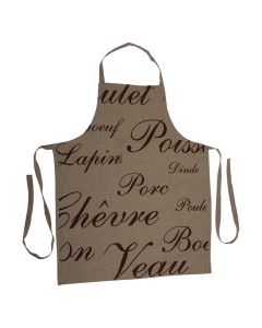 Long Paris Cuisine Schurze Weiss 75x90cm 