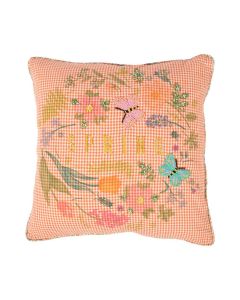 Kussen Artisan Gingham spring print oranje 45x45cm