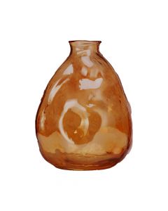 vase forme organique bulles brun doré 26cm*