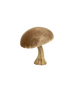 velvet decoration mushroom beige 10cm