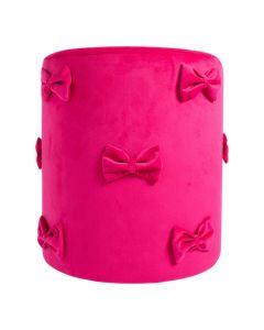 Strik Poef fluweel fuchsia 35x35x40cm