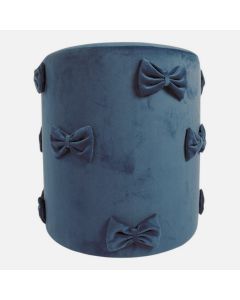 Strik Poef fluweel navy 35x35x40cm