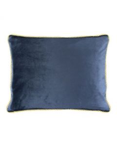 half kussen fluweel goud navy 35x45cm