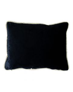 half kussen fluweel goud zwart 35x45cm