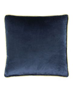 cushion velvet gold navy 45x45cm