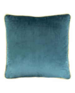 kussen fluweel goud petrol 45x45cm