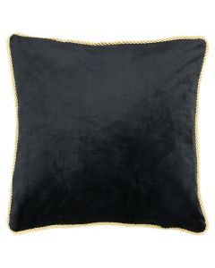 cushion velvet gold black 45x45cm
