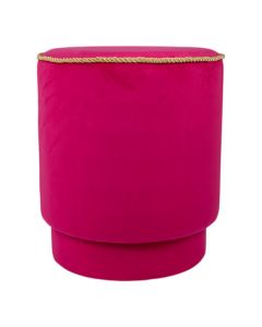 pouf velvet gold fuchsia 38x38x45cm