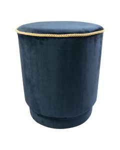 pouf  velvet gold navy 38x38x45cm