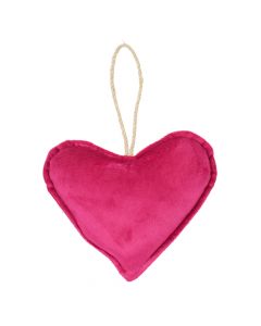 hanging decoration heart fuchsia 16cm