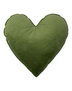 Coeur Coussin Velours pomme vert 45cm
