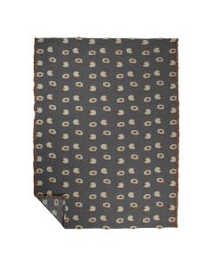 Plaid Sheeps wool grey 170x200cm