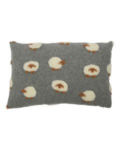 Cushion Sheeps wool grey 40x60cm