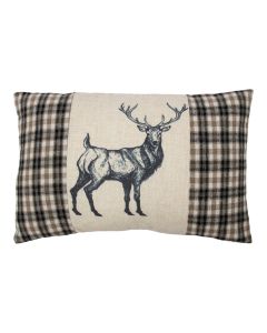 Cushion Check deer grey 40x60cm