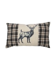 Cushion Check deer grey 30x50cm