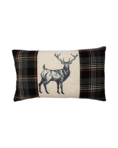 Cushion Check deer black 30x50cm