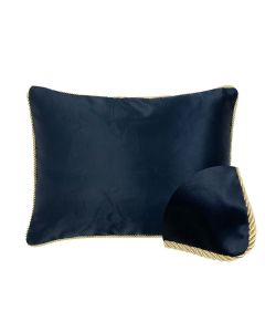 cushion satin navy 35x45cm