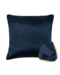 cushion satin navy 45x45cm