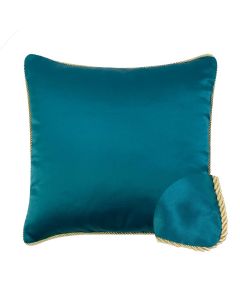 coussin satin petrol 45x45cm
