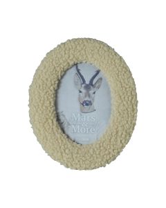 teddy photo frame oval beige 20x25cm