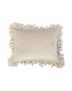 cushion velvet wrinkle champagne 35x45cm