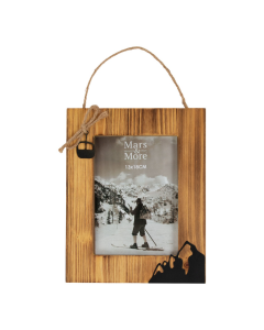 Bilderrahmen aus Holz, Ski, vertikal, 10x15 25x20x1,5cm
