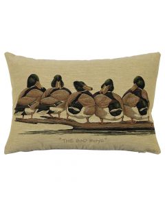 gobelin coussin canards brun bad boys 30x45cm