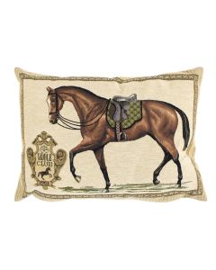 gobelin kussen paard zadel groen 30x45cm