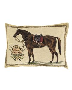 gobelin kussen paard zadel rood 30x45cm