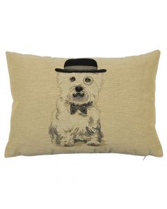 gobelin cushion sherlock westie 30x45cm