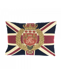 gobelin cushion flag medallion 30x45cm
