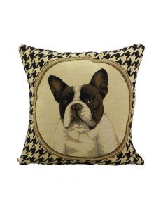 gobelin kussen franse bulldog dubbelzijdig 33x33cm*