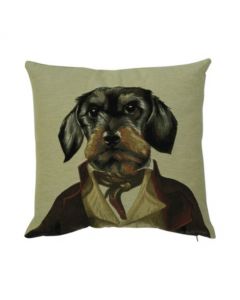 gobelin cushion aristo comte teckel 45x45cm